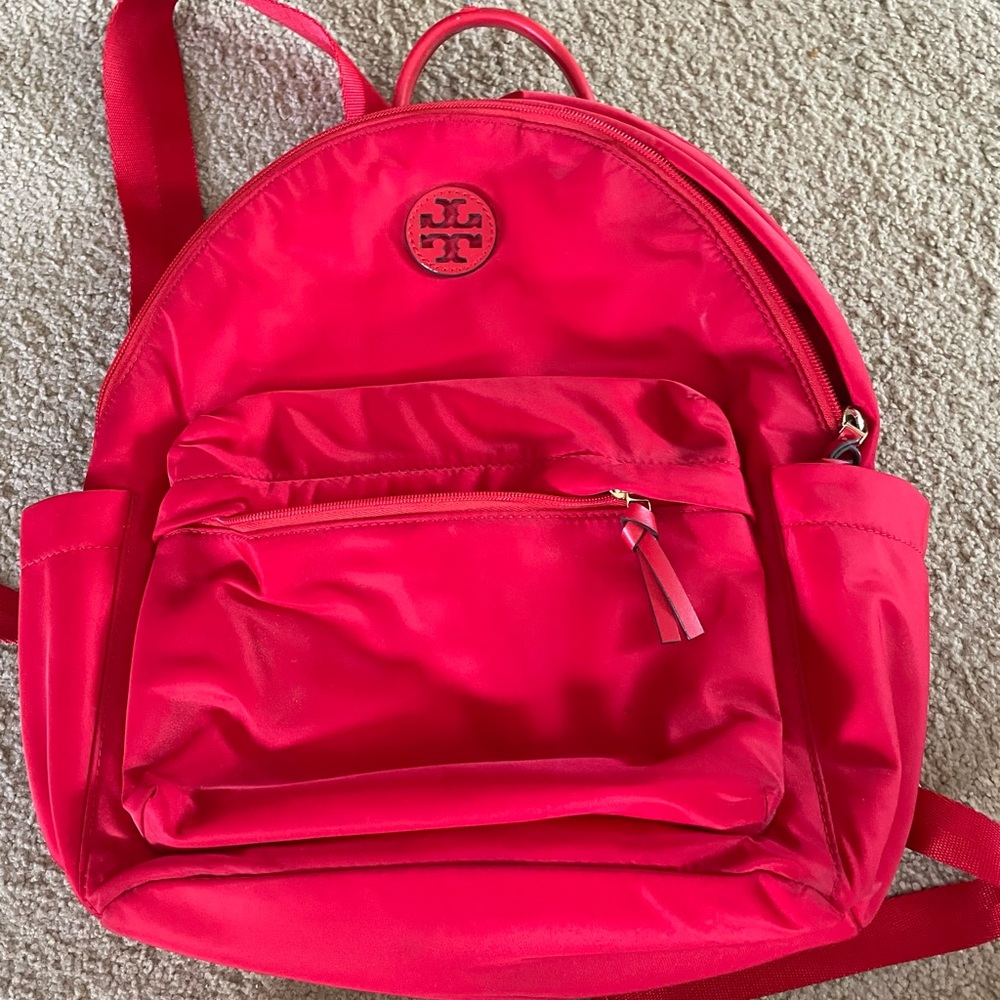 Tory Burch Hot Pink Nylon Backpack
